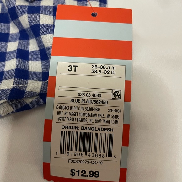 *SALE* Boys size 3T button down Cat & Jack New w/tags - Picture 6 of 6